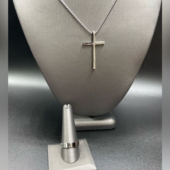 Custom Set - Cross Series Necklace/Ring - Picture 1 of 9